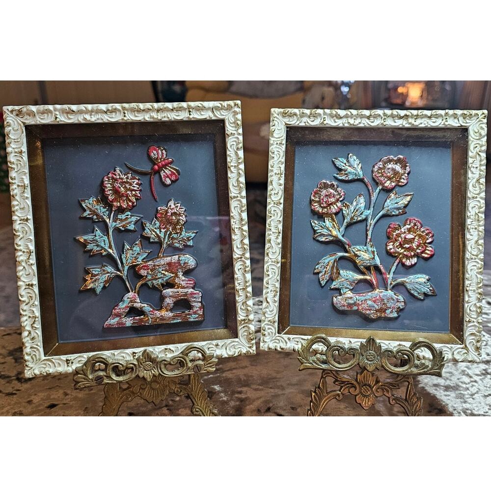 The Four Seasons Vintage 3D Wall Art, Metalcraft made in USA, Autumn and Summer